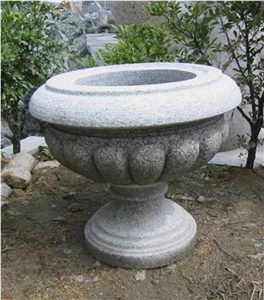 Granite Flower Pot Stand, Grey Granite Flower Pot Granite Flower Pot Stand, Grey Granite Flower Pot