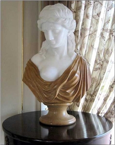 Marble Female Bust Statue, White Marble Statue Marble Female Bust Statue, White Marble Statue