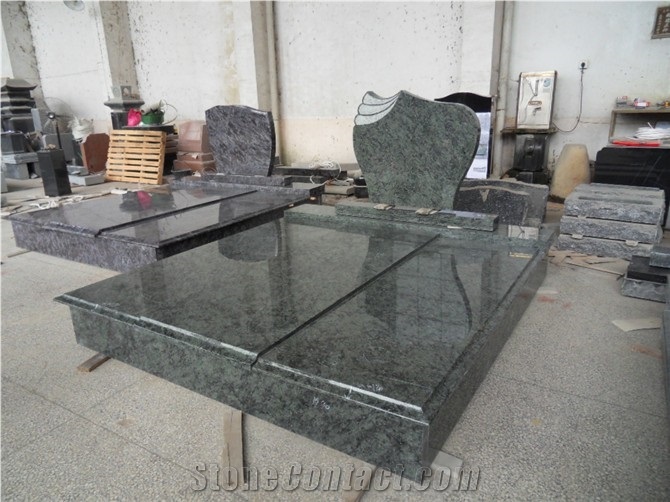 Olive Green Granite Monument