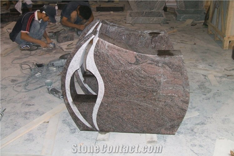 Paradiso Granite Gravestone, Lilac Granite Gravestone