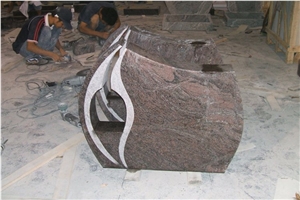 Paradiso Granite Gravestone, Lilac Granite Gravestone