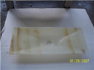 Rectangle Onyx Stone Sink, White Onyx Sink
