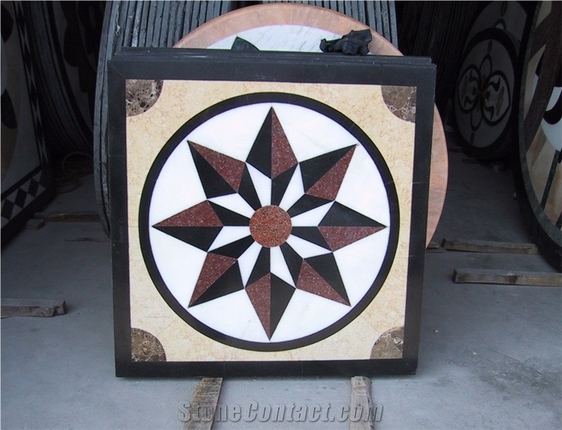 Square Marble Floor Medallion