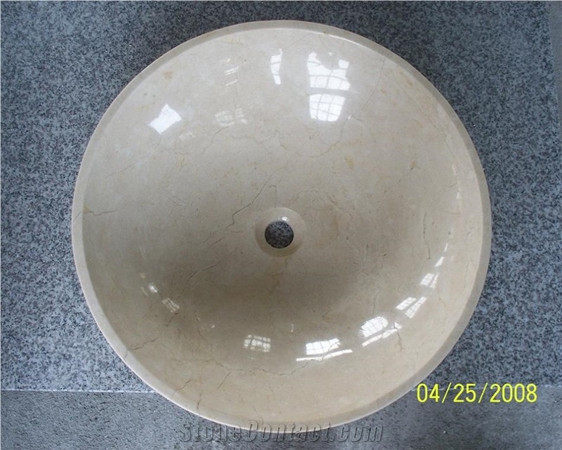 Stone Sanitary Basin, Beige Marble Basin