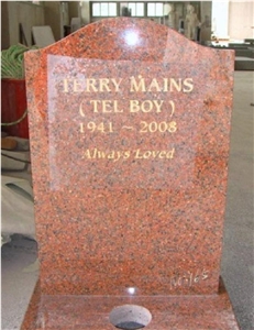 Tianshan Red Granite Gravestone
