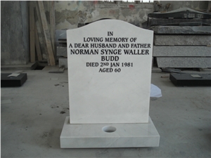 White Jade Marble Headstone