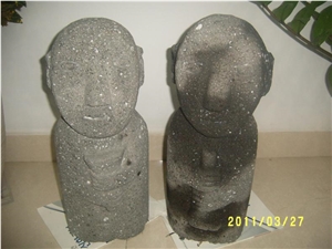 Lava Statue, Grey Basalt Statue