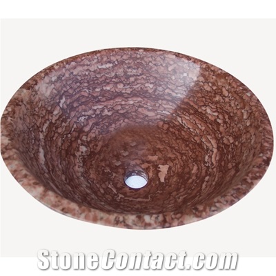 Agate Red Bathroom Sink, Wash Basin, Agate Red Marble Wash Basin