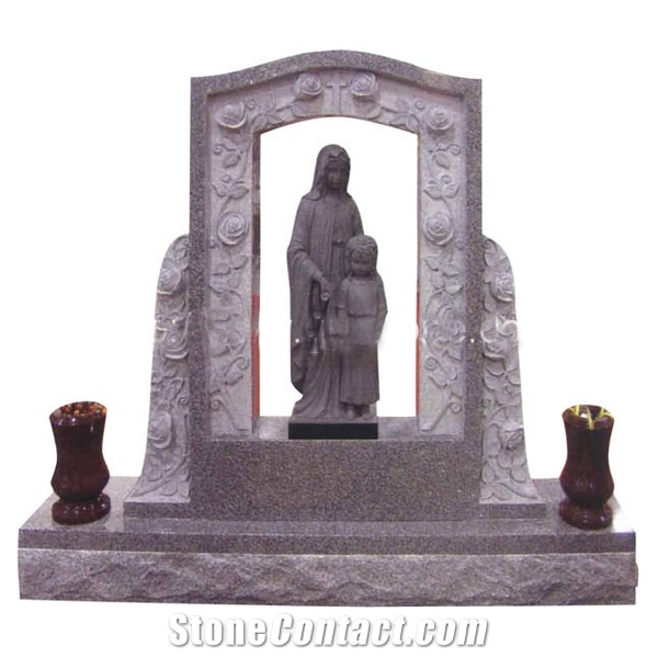 G664 Pink Granite Headstone, China Pink Granite Gravestone,Tombstone