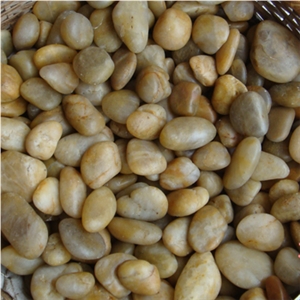 Yellow Color Pebble Stone