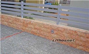 Pink Stone Mushroom Stone Tiles (Scarpifans), Pink Limestone Mushroom Stone