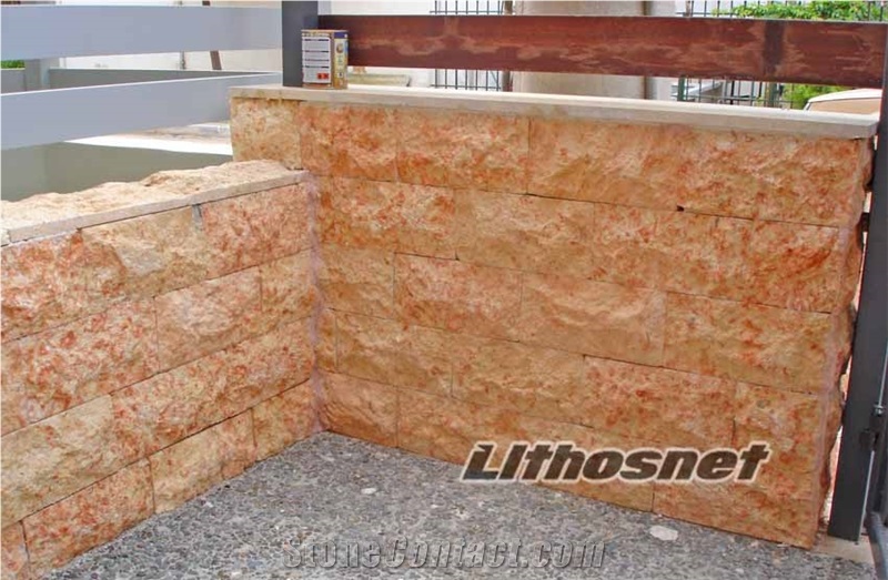 Pink Stone Mushroom Stone Tiles (Scarpifans), Pink Limestone Mushroom Stone
