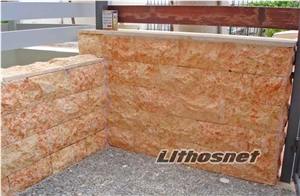 Pink Stone Mushroom Stone Tiles (Scarpifans), Pink Limestone Mushroom Stone