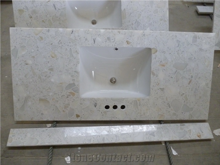 Artificial White Marble Vanity Top, Marble Counter