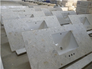 Artificial White Marble Vanity Top, Marble Counter