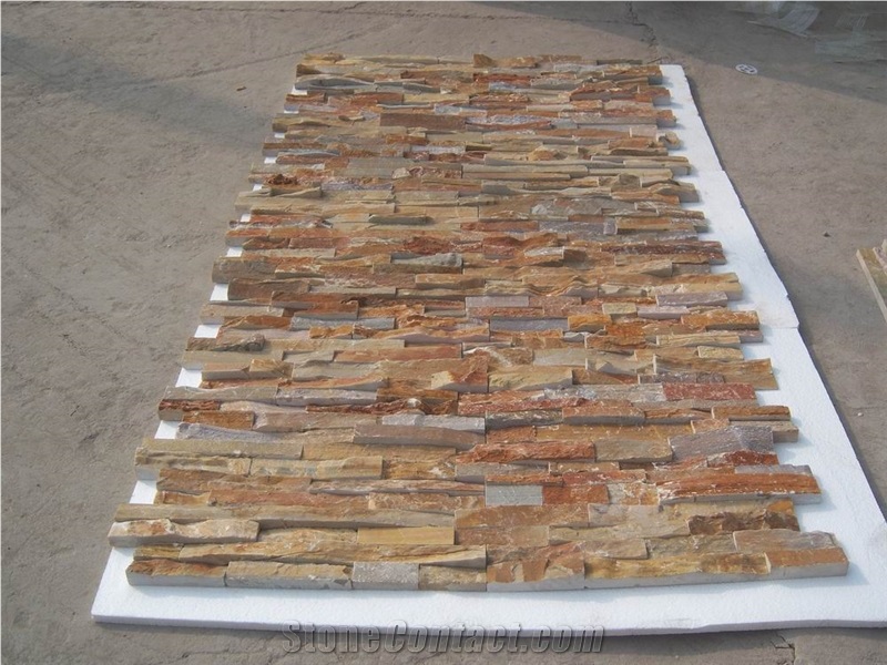 Rust Slate Natural Culture Stone Veneer Panels