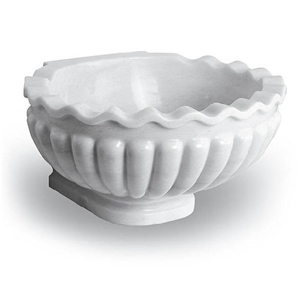 Turkish Bath Basin - Kurna, Marmara White Marble