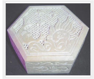 Carved Sandstone Boxes, Beige Sandstone Artifacts, Handcrafts