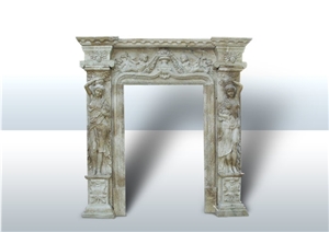 Marble Door Surround, Frames, Marmara Semi White Marble