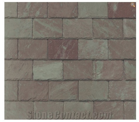 Unfading Mottled Green Slate Roof Tiles