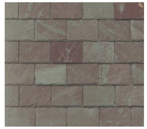 Unfading Mottled Green Slate Roof Tiles
