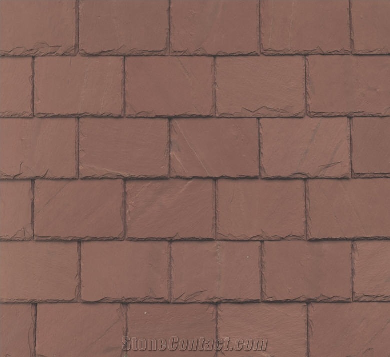 Unfading Red Slate Roof Tiles