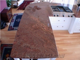 Juparana Bordeaux Granite Countertop