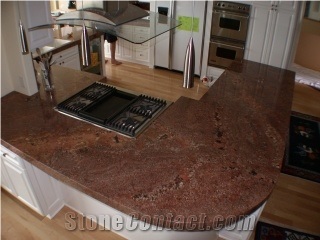Juparana Bordeaux Granite Countertop
