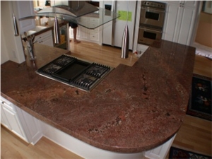 Juparana Bordeaux Granite Countertop