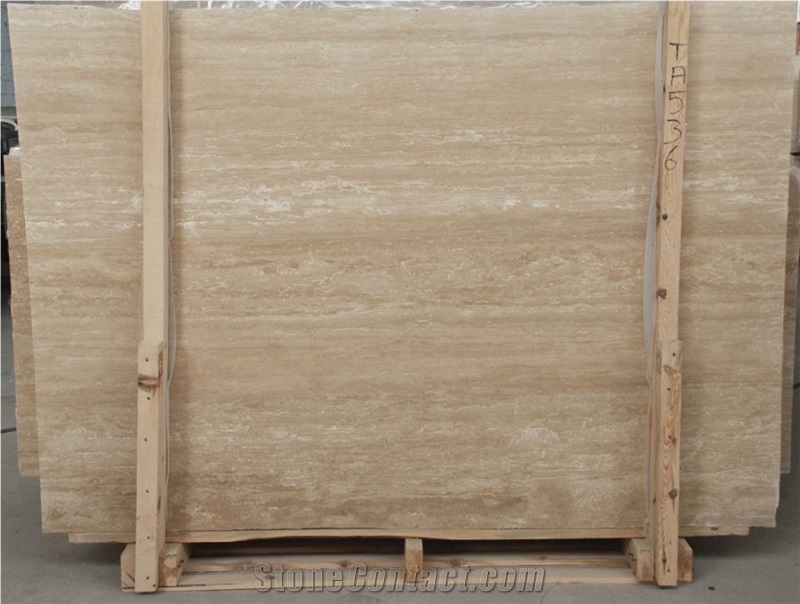Denizli Travertine Blocks, Turkey Beige Travertine
