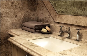 Piel Serpentina Vanity Top, Brown Marble