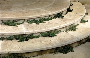Travertino Romano Dorato Steps, Beige Travertine Steps