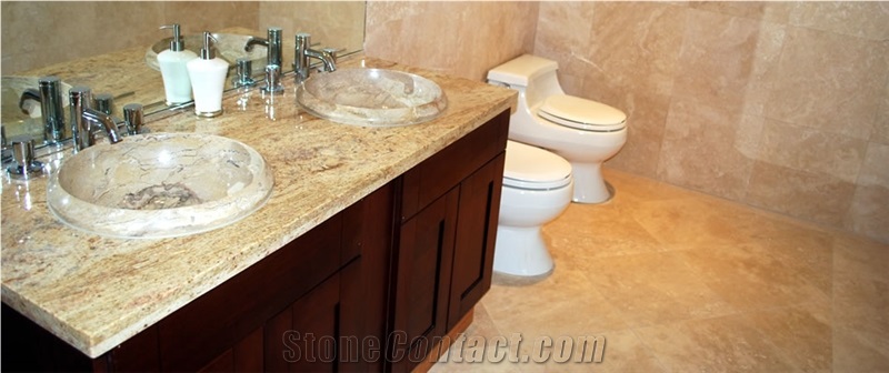 Ivory Cream Gold Bath Top, Yellow Granite Bath Top