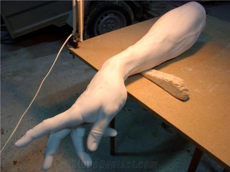 Blanco Ibiza Marble Sculpture, Head Statue, White Marble