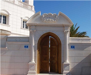 Stone Architecture Door Frame Surround, Blanco Lijar White Marble