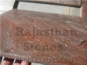 Copper Slate Slabs & Tiles, India Brown Slate