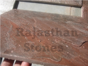 Copper Slate Slabs & Tiles, India Brown Slate