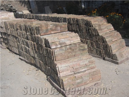 Copper Slate Slabs & Tiles, India Brown Slate