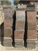 Copper Slate Slabs & Tiles, India Brown Slate