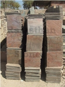 Copper Slate Slabs & Tiles, India Brown Slate