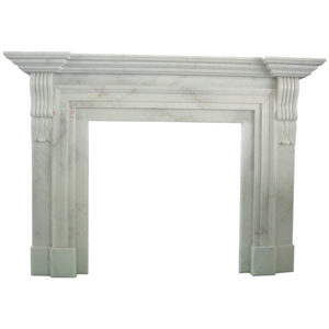 LE Brand Fireplace, White Marble Fireplace
