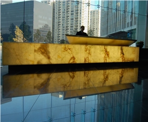 Backlit Onyx Reception Desk (J17)