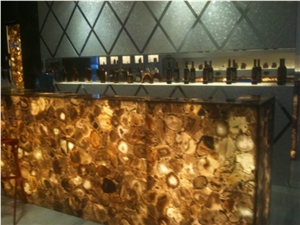 Semiprecious Stone Agate Bar Top Z05