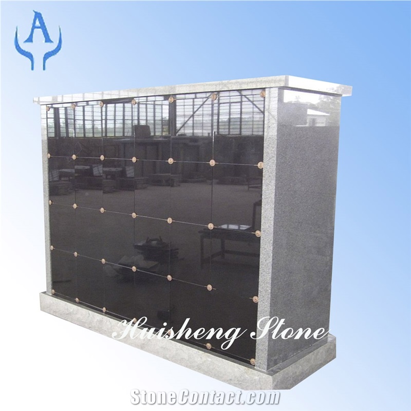 Shanxi Black Granite Columbarium, G603 ,shanxi Black Grey Granite