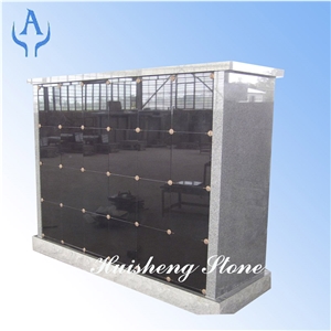 Shanxi Black Granite Columbarium, G603 ,shanxi Black Grey Granite