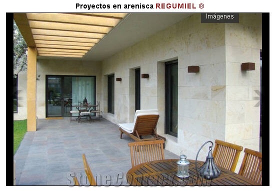 Arenisca De Regumiel, Spain Beige Sandstone Slabs & Tiles
