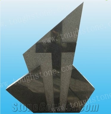 Cross Carving Monument/tombstone/headstone, G654 Grey Granite Headstone
