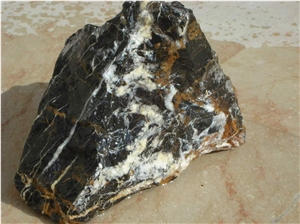Garden Decoration Rocks, ,Gold Black Marble Garden Decoration Rocks, ,Gold Black Marble