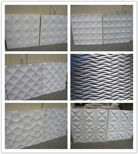 Gray Marble Cnc Walling, Grey Marble Walling-3d Bakground Wall Cystalized Stone Wallings-Acided Finished Panels-Facades-Decorated Tils