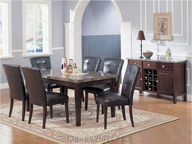 Marble Top Dining Table Top, Emperador Dark Brown Marble Table Tops
